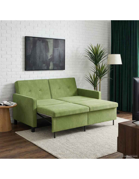Divano letto Verde chiaro Tessuto