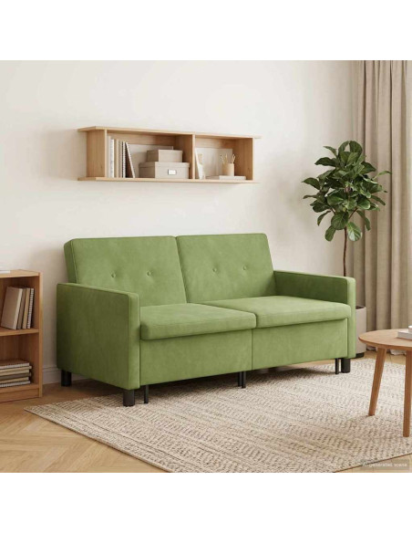 Divano letto Verde chiaro Tessuto
