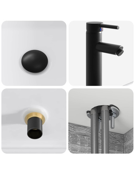 Mobile lavabo da parete Sonoma grigio 49 x 41 x 63 cm