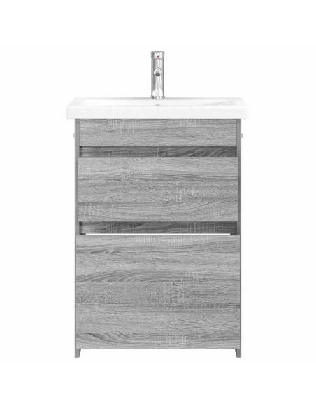 Set di mobili per il bagno Sonoma grigio 61 x 40 x 84,5 cm