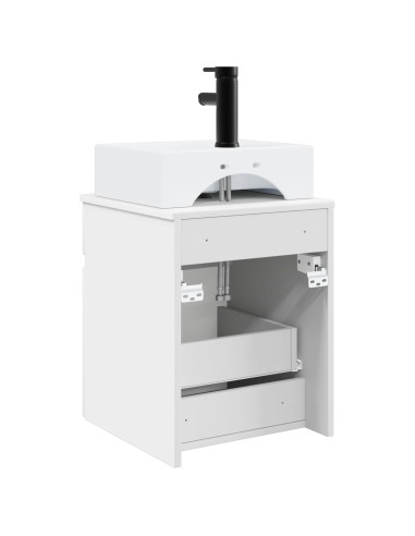 Mobile Lavabo da Parete Bianco 39 x 41 x 62,5 cm
