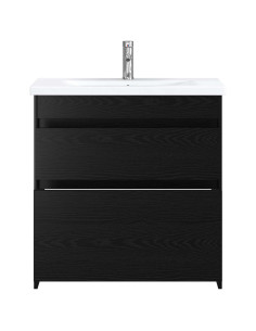 Set di mobili per il bagno Rovere Nero 81 x 40 x 84,5 cm 2