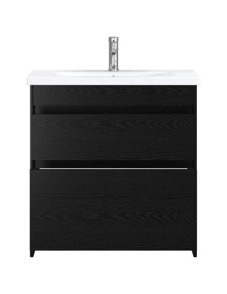 Set di mobili per il bagno Rovere Nero 81 x 40 x 84,5 cm