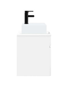 Mobile Lavabo da Parete Bianco Lucido 39 x 41 x 62,5 cm 2