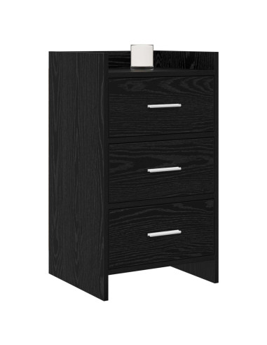 Comodini Rovere Nero 40 x 36 x 70 cm Legno ingegnerizzato