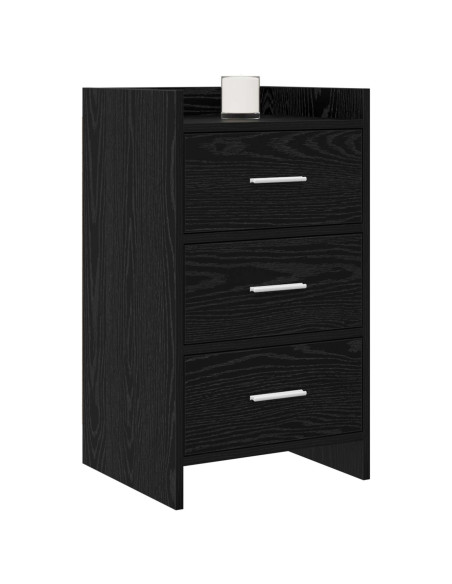 Comodini Rovere Nero 40 x 36 x 70 cm Legno ingegnerizzato