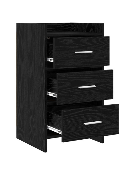 Comodini Rovere Nero 40 x 36 x 70 cm Legno ingegnerizzato