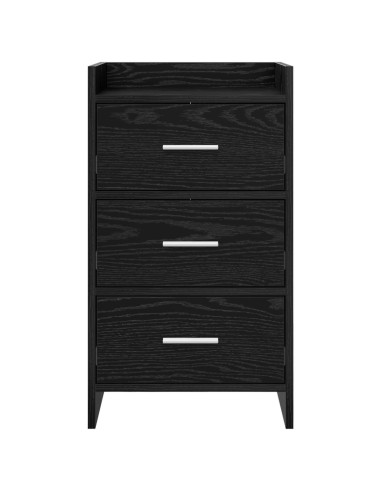 Comodini Rovere Nero 40 x 36 x 70 cm Legno ingegnerizzato