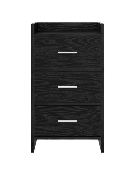 Comodini Rovere Nero 40 x 36 x 70 cm Legno ingegnerizzato