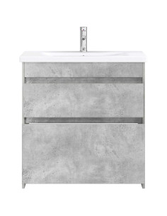 Set di mobili per il bagno Grigio Cemento 81 x 40 x 84,5 cm 2