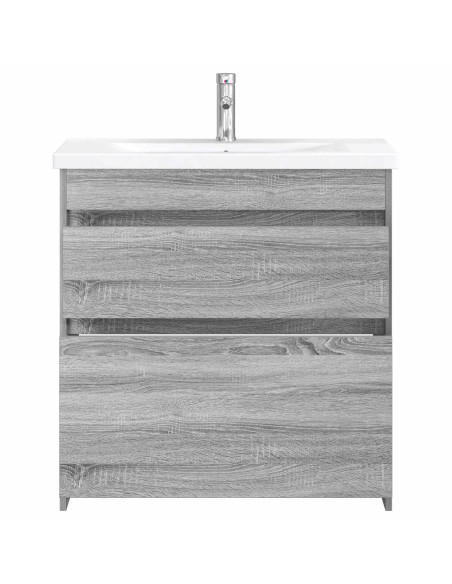 Set di mobili per il bagno Sonoma grigio 81 x 40 x 84,5 cm