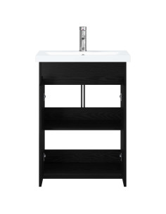 Set di mobili per il bagno Rovere Nero 61 x 40 x 84,5 cm 2