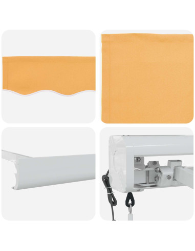 Tenda da Sole Sabbia 400 × 300 cm Poliestere e Alluminio