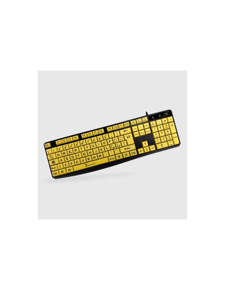 Techmade Tastiera Con Filo USB Tasti Gialli Big Font Layout