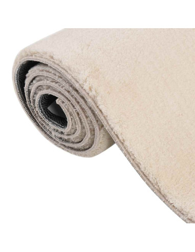 Tappeto Shaggy Beige 120x183 cm Poliestere