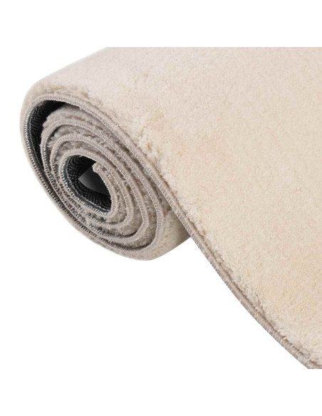 Tappeto Shaggy Beige 120x183 cm Poliestere