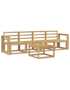 Set di divani da esterno 5 pcs Bianco 59 x 59 x 37 cm 2