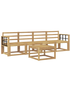Set di divani da esterno 5 pcs Bianco 59 x 59 x 37 cm 2