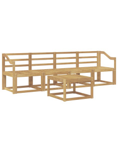Set di divani da esterno 5 pcs Bianco 59 x 59 x 37 cm 2