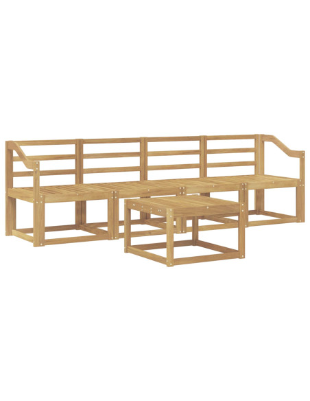 Set di divani da esterno 5 pcs Bianco 59 x 59 x 37 cm