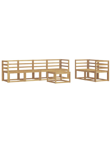 Set di divani da esterno 7 pcs Bianco 59 x 59 x 37 cm