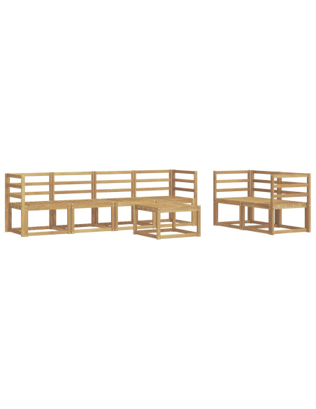 Set di divani da esterno 7 pcs Bianco 59 x 59 x 37 cm