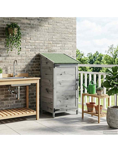 Capanno da Giardino Grigio 59 x 56 x 113,5 cm