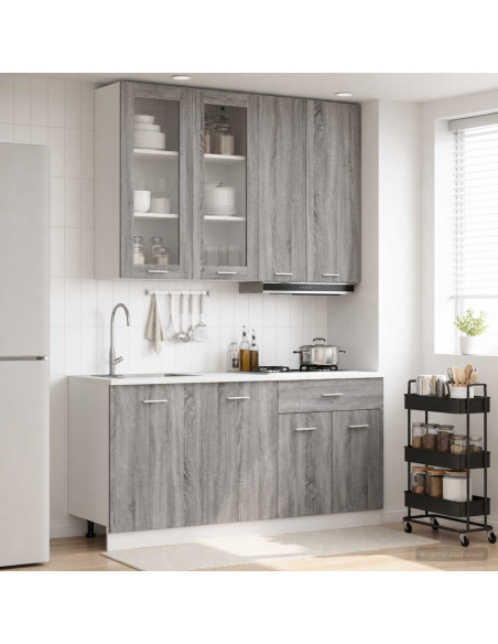 Unità Cucina LYON 4 pcs Sonoma grigio Legno ingegnerizzato