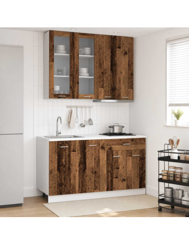 Unità Cucina LYON 4 pcs Legno antico Legno ingegnerizzato