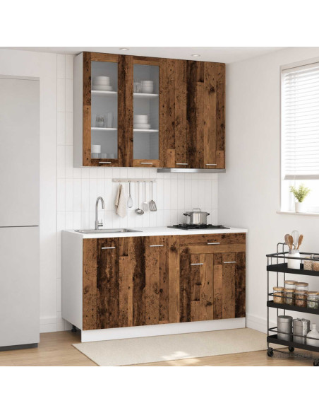 Unità Cucina LYON 4 pcs Legno antico Legno ingegnerizzato