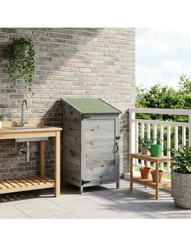 Capanno da Giardino Grigio 59 x 56 x 113,5 cm