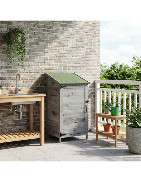 Capanno da Giardino Grigio 59 x 56 x 113,5 cm