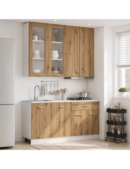 Unità Cucina LYON 4 pcs Rovere Artigianale Legno ingegnerizzato