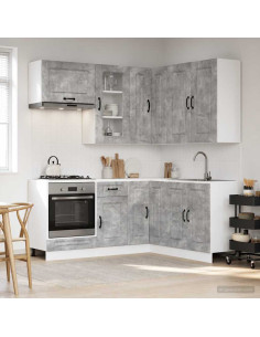 Unità Cucina KALMAR 8 pcs Grigio Cemento Legno ingegnerizzato