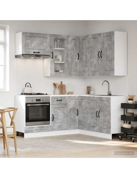 Unità Cucina KALMAR 8 pcs Grigio Cemento Legno ingegnerizzato