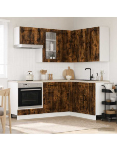 Unità Cucina KALMAR 8 pcs Rovere Fumo Legno ingegnerizzato