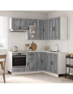 Unità Cucina KALMAR 8 pcs Sonoma grigio Legno ingegnerizzato