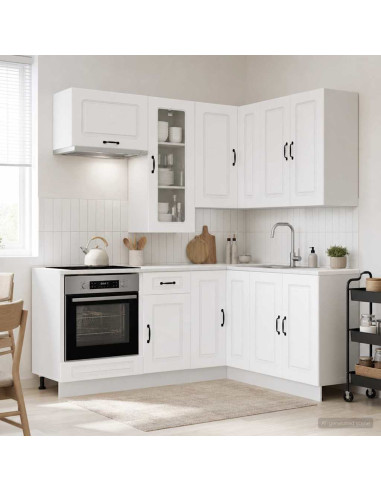 Unità Cucina KALMAR 8 pcs Bianco Legno ingegnerizzato