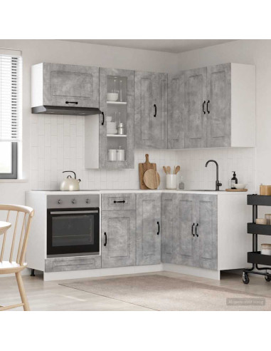 Unità Cucina KALMAR 8 pcs Grigio Cemento Legno ingegnerizzato