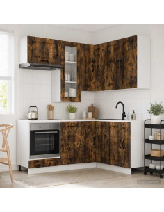 Unità Cucina KALMAR 8 pcs Rovere Fumo Legno ingegnerizzato