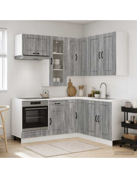 Unità Cucina KALMAR 8 pcs Sonoma grigio Legno ingegnerizzato