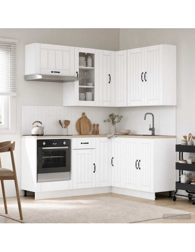 Unità Cucina LUCCA 8 pcs Bianco Legno ingegnerizzato
