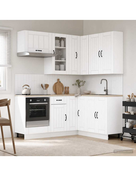 Unità Cucina LUCCA 8 pcs Bianco Legno ingegnerizzato