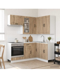 Unità Cucina LUCCA 8 pcs Rovere Sonoma Legno ingegnerizzato