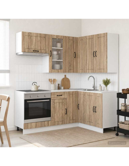 Unità Cucina LUCCA 8 pcs Rovere Sonoma Legno ingegnerizzato