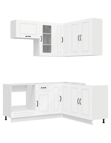 Unità Cucina KALMAR 8 pcs Bianco Legno ingegnerizzato