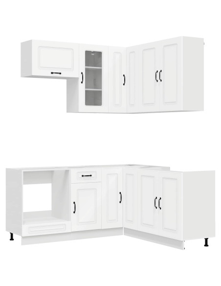 Unità Cucina KALMAR 8 pcs Bianco Legno ingegnerizzato