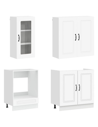 Unità Cucina KALMAR 8 pcs Bianco Legno ingegnerizzato