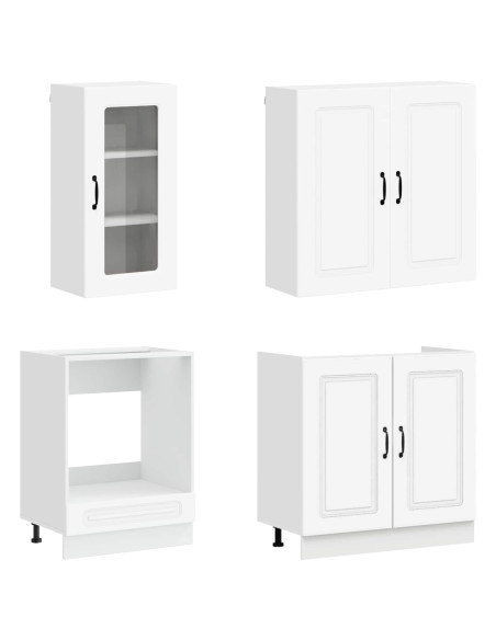Unità Cucina KALMAR 8 pcs Bianco Legno ingegnerizzato