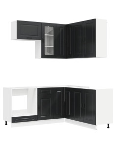 Unità Cucina KALMAR 8 pcs Nero Legno ingegnerizzato 2